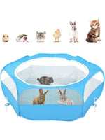 Pet Playpen for Cat/Rabbit/Hamster/Guinea Pig/Bunny/Ferret/Kitten Toys Chick Brooder Box Cage Tent Pop up Play Pen with Cover