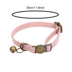 Kitten Collar Adjustable Safety Bell Ring Necklace Cat Collar with Bell Cartoon Footprint Colorful Dog Puppy Cat Accessories