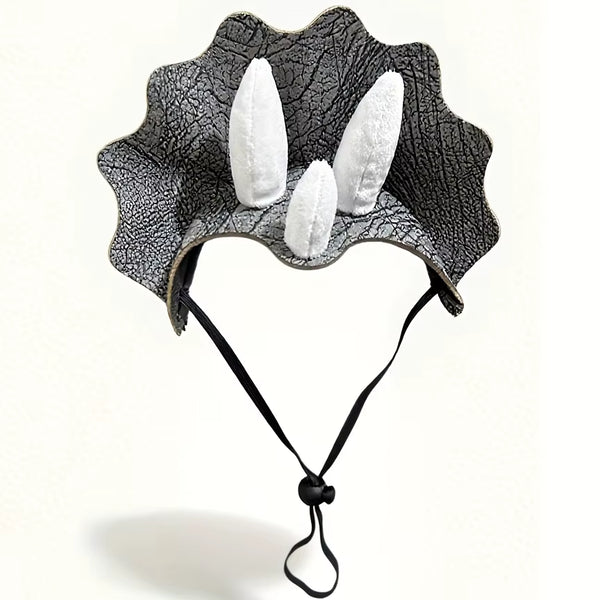 Pet Triceratops Transformation Hat! Dog Funny Headgear Halloween/Party/Cute Pet Photo Eye-Catching Outfit