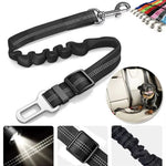 Reflective Dog Seat Belt - Adjustable Durable Nylon Safety Harness with Bungee Buffer for Secure Car Travel, Comfort Anti-Shock