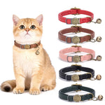 Kitten Collar Adjustable Safety Bell Ring Necklace Cat Collar with Bell Cartoon Footprint Colorful Dog Puppy Cat Accessories