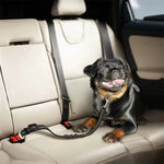Reflective Dog Seat Belt - Adjustable Durable Nylon Safety Harness with Bungee Buffer for Secure Car Travel, Comfort Anti-Shock