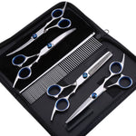 6Pc/Set 6 Inch Pet Grooming Scissors Set Professional Stainless Steel Straight Curved Dog Cat Cutting Hair