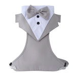 Dog Tuxedo Harness Adjustable Dog Harness No Pull for Small Medium Large Dogs Male Dogs Wedding Suit with Bow Tie Party Costume