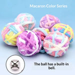 New Cat Toys Durable Chew Ball Pet Supplies Yarn Rolling Ball Cat Self Play Toys Cat Dog Supplies Teaser Ball Interactive