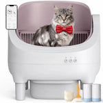 Automatic Cat Litter Box Self Cleaning, App Control, Open-Top Automatic Litter Box with Safety Sensors, Customized