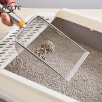 1Pcs Stainless Steel Fine Mesh Cat Litter Scoop Easy to Clean Non-Stick Shovel for Reptiles Sand Efficient Durable Litter Scoop
