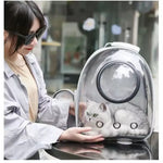 Cat Backpack Carrier with 360° Transparent Bubble and Breathable Design – Spacious Lightweight Travel Bag for Outdoor Adventures