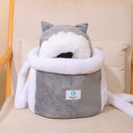 Cat Backpack Carrier with Bed Portable Bubble Window Pet Carrier, Airline Approved Soft-Sided for Small Dog, Travel, Hiking