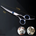 6Pc/Set 6 Inch Pet Grooming Scissors Set Professional Stainless Steel Straight Curved Dog Cat Cutting Hair
