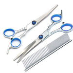 6Pc/Set 6 Inch Pet Grooming Scissors Set Professional Stainless Steel Straight Curved Dog Cat Cutting Hair