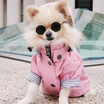Waterproof Pet Dog Coat for Small Medium Large Dogs Windproof Jacket Dog Raincoat Dog Sport Hoodies Pet Clothes Pink Yellow