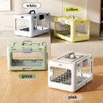 Portable Folding Pet Airline Crat- a Breathable Cat Box for Outdoor Travel Carriage-Sized Cat Shipping Crate with Large Capacity