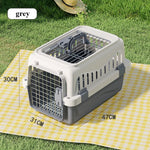 Portable Folding Pet Airline Crat- a Breathable Cat Box for Outdoor Travel Carriage-Sized Cat Shipping Crate with Large Capacity