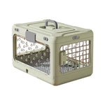 Portable Folding Pet Airline Crat- a Breathable Cat Box for Outdoor Travel Carriage-Sized Cat Shipping Crate with Large Capacity