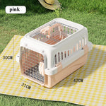 Portable Folding Pet Airline Crat- a Breathable Cat Box for Outdoor Travel Carriage-Sized Cat Shipping Crate with Large Capacity