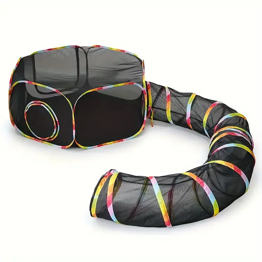 Outdoor Playground Cat Cage Outdoor Cat Tunnel Outdoor Portable Cat Tent with Storage Bag Outdoor Cat Fence Pet Fence