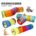 New Pet Cat Toys Rainbow Cat Tunnel Pet Runway Cat Crawl through Rolling Dragon in Stock