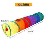 New Pet Cat Toys Rainbow Cat Tunnel Pet Runway Cat Crawl through Rolling Dragon in Stock