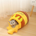 Removable and Washable Cat Nest Honey Pot Nest Pet Nest Warm and Comfortable Winter Supplies Cat House Cat House Pet Supplies