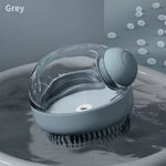 Dog Bath Brush with Soap Dispenser Silicone Bristle Pet Grooming Massage Shampoo Dog Brush Haired Dogs Cats Plastic Bathing Tool