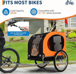 Dog Bike Trailer,Pet Stroller Cart Bicycle Carrier- Bicycle Coupler, Quick-Release Wheels & Easy-Fold Frame for Dog Carrier