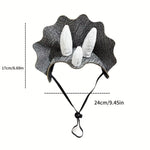Pet Triceratops Transformation Hat! Dog Funny Headgear Halloween/Party/Cute Pet Photo Eye-Catching Outfit