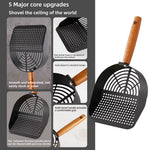 Steel Cat Litter Scoop Long Handle Pet Waste Shovel Cleaning Tool for Tofu Sand Litter Box Cats Supplies