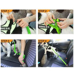 Reflective Dog Seat Belt - Adjustable Durable Nylon Safety Harness with Bungee Buffer for Secure Car Travel, Comfort Anti-Shock