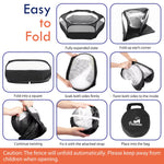 Pet Playpen for Cat/Rabbit/Hamster/Guinea Pig/Bunny/Ferret/Kitten Toys Chick Brooder Box Cage Tent Pop up Play Pen with Cover