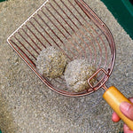Cat Litter Shovel Self Cleaning Cats Litter Metal Scooper with Hook Portable Stainless Steel Sifting Kitten Toilet Cleaning Tool