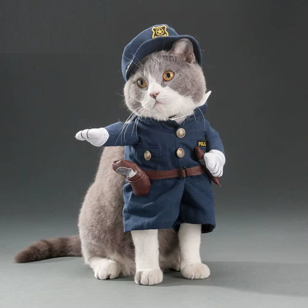 Easy to Wear Halloween Pet Costume Funny Uniform Dog Cosplay Clothing Soft Fabric Pet Supplies Kitten Puppy Costume