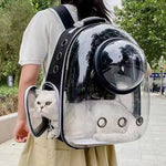 Cat Backpack Carrier with 360° Transparent Bubble and Breathable Design – Spacious Lightweight Travel Bag for Outdoor Adventures